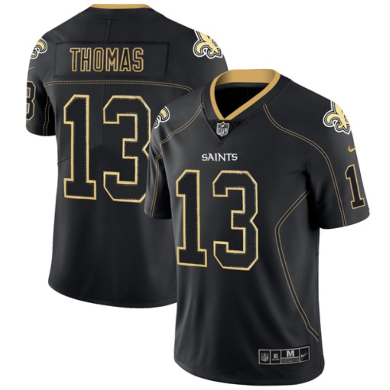 New Orleans Saints #13 Michael Thomas Lights Out Black Color Rush Limited Stitched Jersey - Zenithce