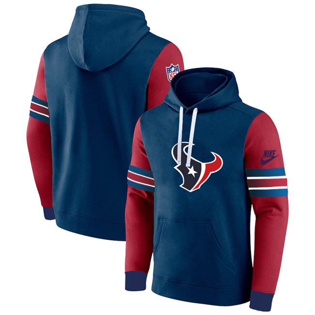 Houston Texans Navy Red Pullover Hoodie - Zenithce