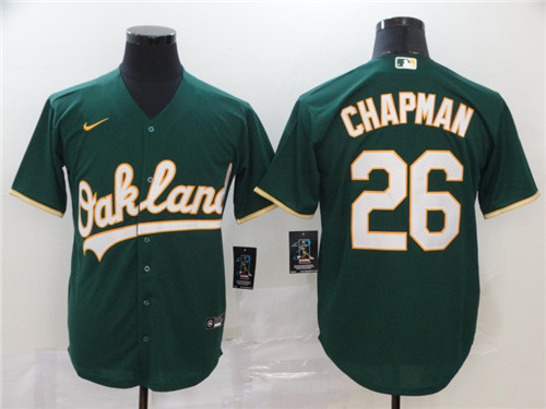 Oakland Athletics #26 Matt Chapman Green Cool Base Stitched Jersey - Zenithce