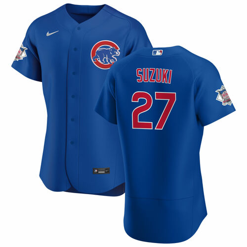 Chicago Cubs #27 Seiya Suzuki Blue Flex Base Stitched Jersey - Zenithce