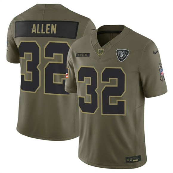 Las Vegas Raiders #32 Marcus Allen Olive 2025 Salute to Service Limited Stitched Jersey - Zenithce