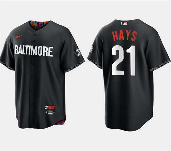 Baltimore Orioles #21 Austin Hays Black 2023 City Connect Cool Base Stitched Jersey - Zenithce