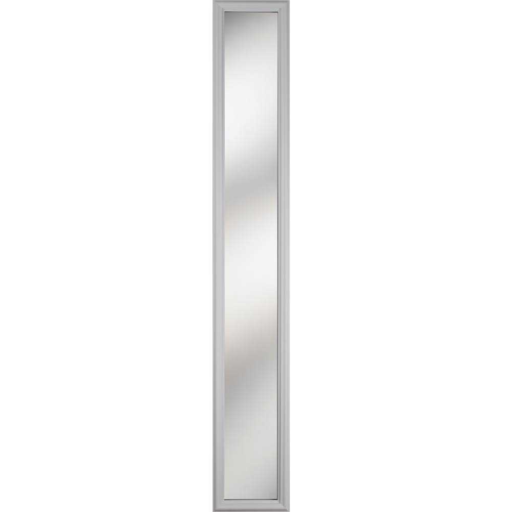 ODL 1-Lite Clear Low-E Glass 8 in. x 36 in. x 1 in. 1/2 Sidelite with White Frame Replacement Glass Panel - Zenithce