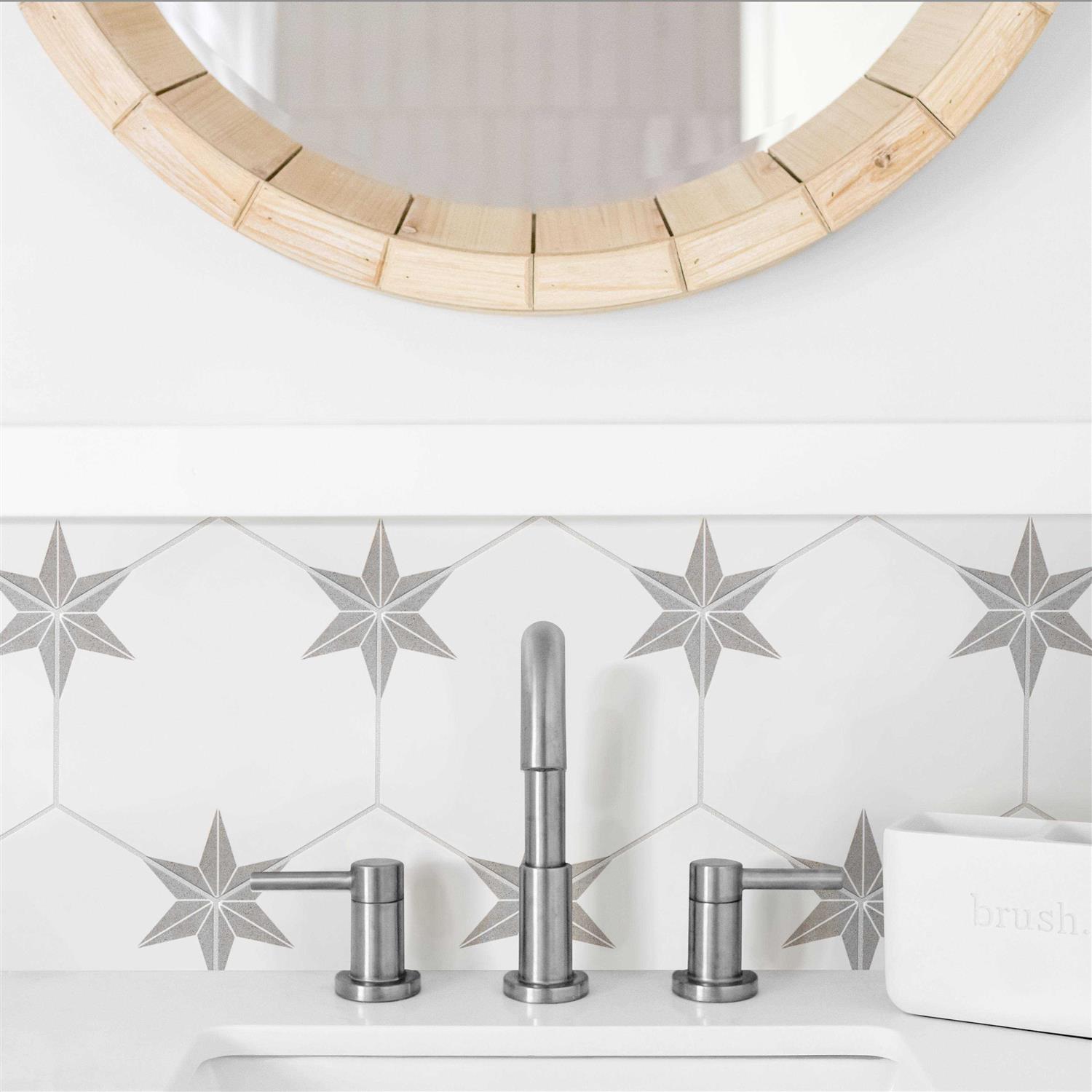 Merola Tile Stella 9-3/4 in. x 9-3/4 in. Porcelain Floor and Wall Tile - Zenithce
