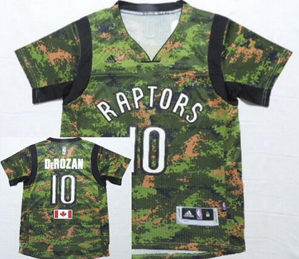 Toronto Raptors #10 Demar DeRozan Revolution 30 Swingman 2014 New Camo Short-Sleeved Jersey - Zenithce