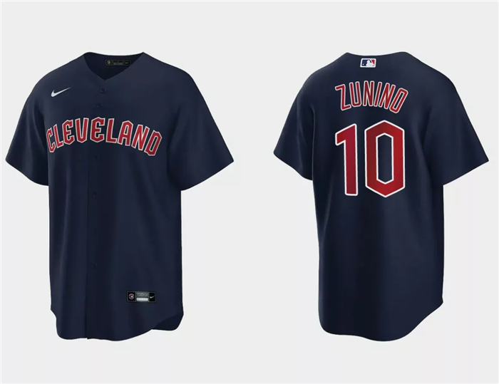 Cleveland Guardians #10 Mike Zunino Navy Cool Base Stitched Jersey - Zenithce