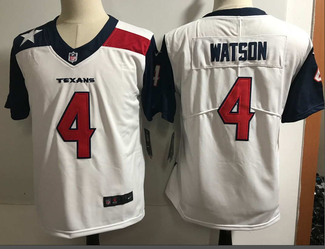 Texans #4 Deshaun Watson White Limited Stitched Jersey - Zenithce