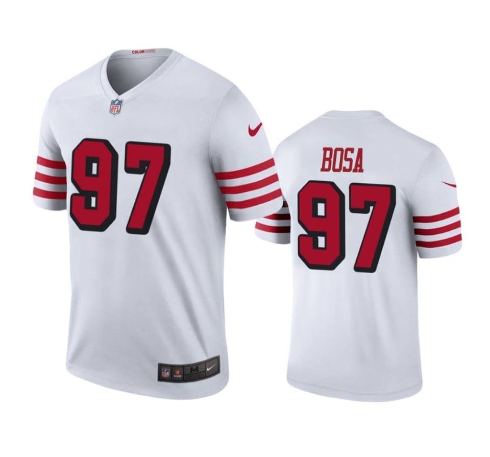 San Francisco 49ers #97 Nick Bosa White Color Rush Limited Stitched Jersey - Zenithce