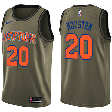 New York Knicks #20 Allan Houston Green Salute to Service Swingman Jersey - Zenithce