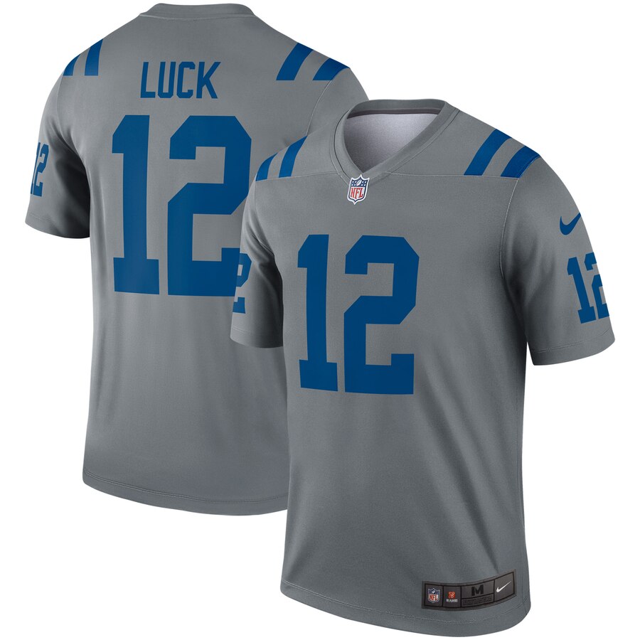 Indianapolis Colts Andrew Luck Gray Inverted Legend Jersey - Zenithce