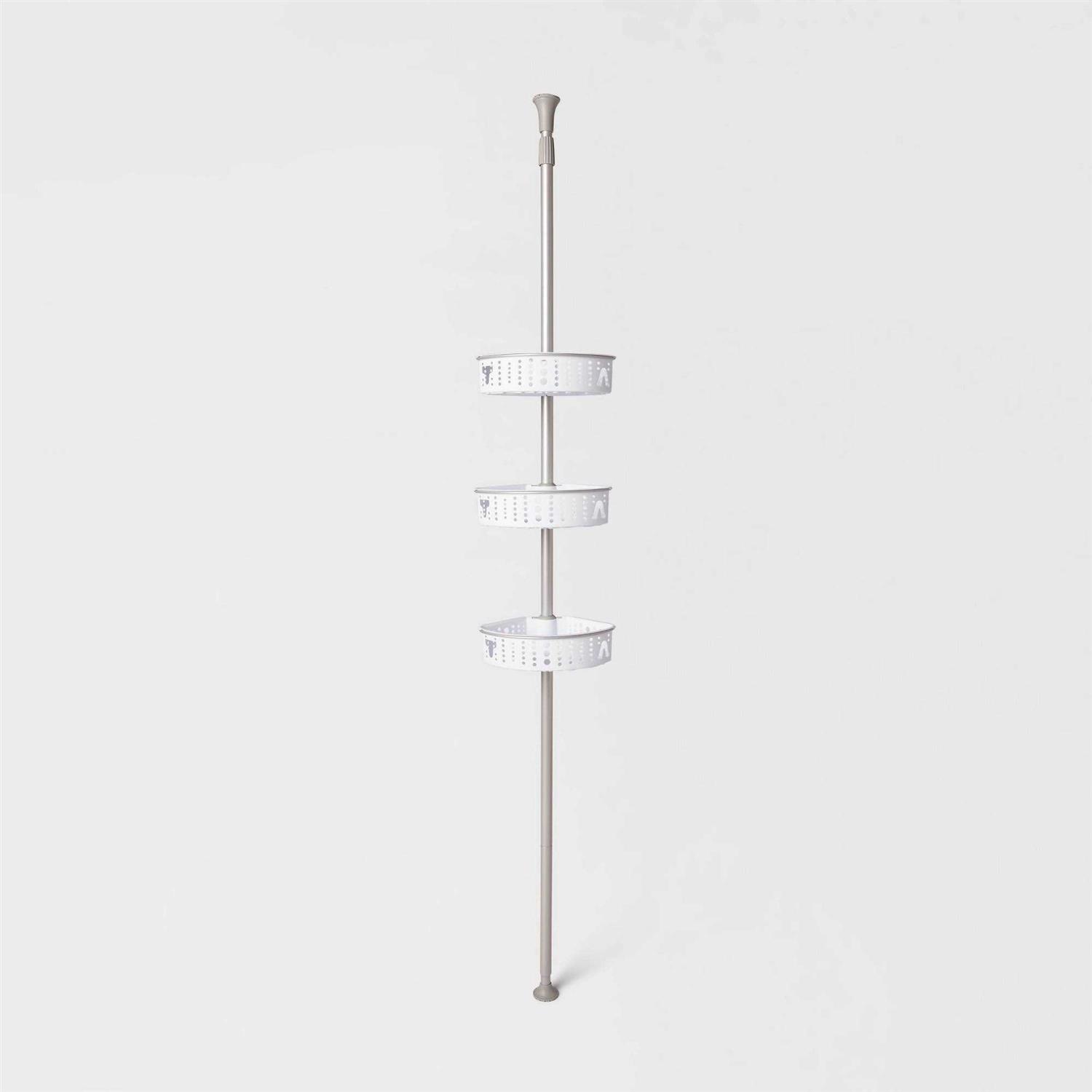 Room Essentials Steel Corner Tension Pole Caddy - Zenithce