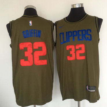 Los Angeles Clippers #32 Blake Griffin Olive Swingman Jersey - Zenithce