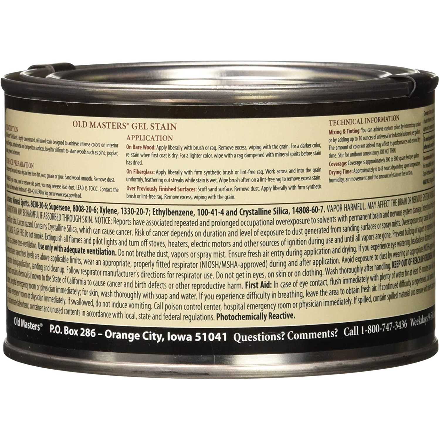 Old Masters Fast Dry Stain - Zenithce