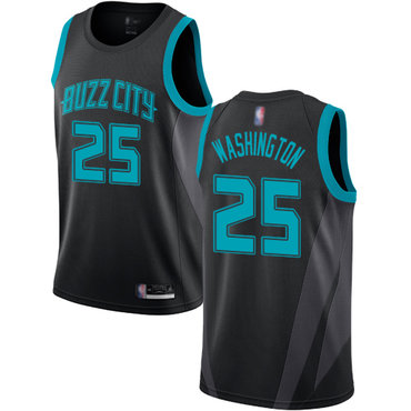 Hornets #25 PJ Washington Black Jordan Swingman City Edition 2018-19 Jersey - Zenithce