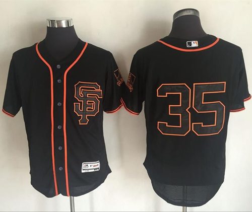 Giants #35 Brandon Crawford Black Flexbase Authentic Collection Alternate Stitched Jersey - Zenithce