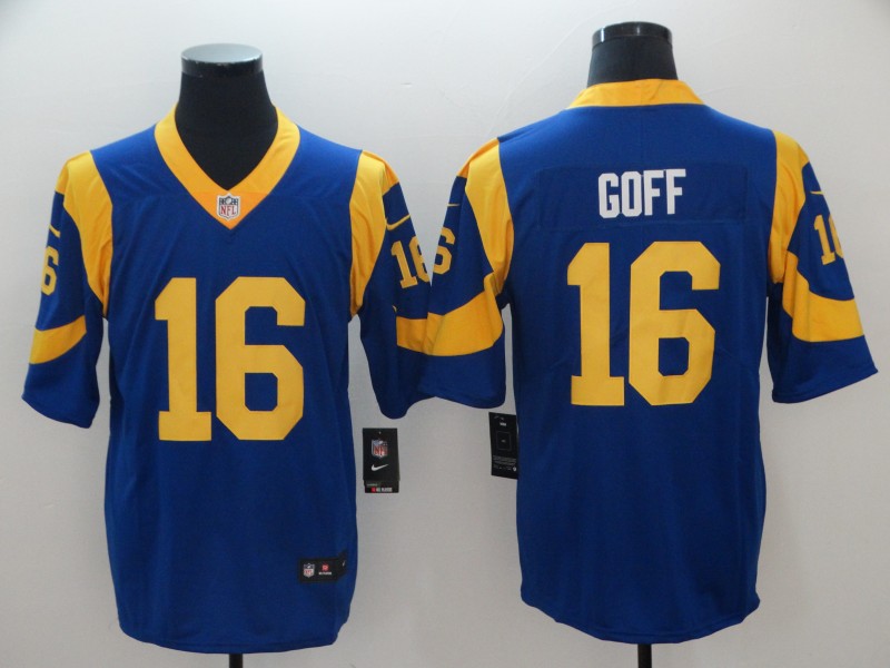 Rams #16 Jared Goff Royal Blue Vapor Untouchable Limited Stitched Jersey - Zenithce