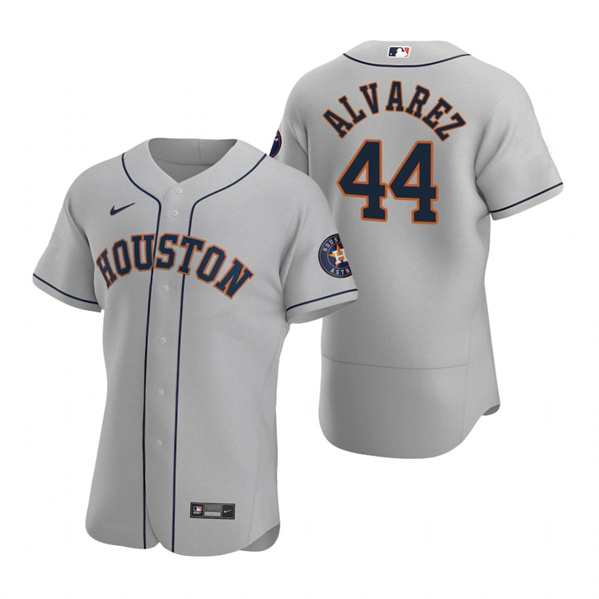Houston Astros #44 Yordan Alvarez Gray Flex Base Stitched Jersey - Zenithce