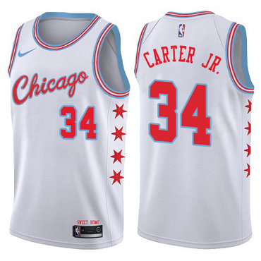 Chicago Bulls #34 Wendell Carter Jr. White Swingman City Edition Jersey - Zenithce