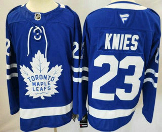 Toronto Maple Leafs #23 Matthew Knies Blue Authentitc Jersey - Zenithce