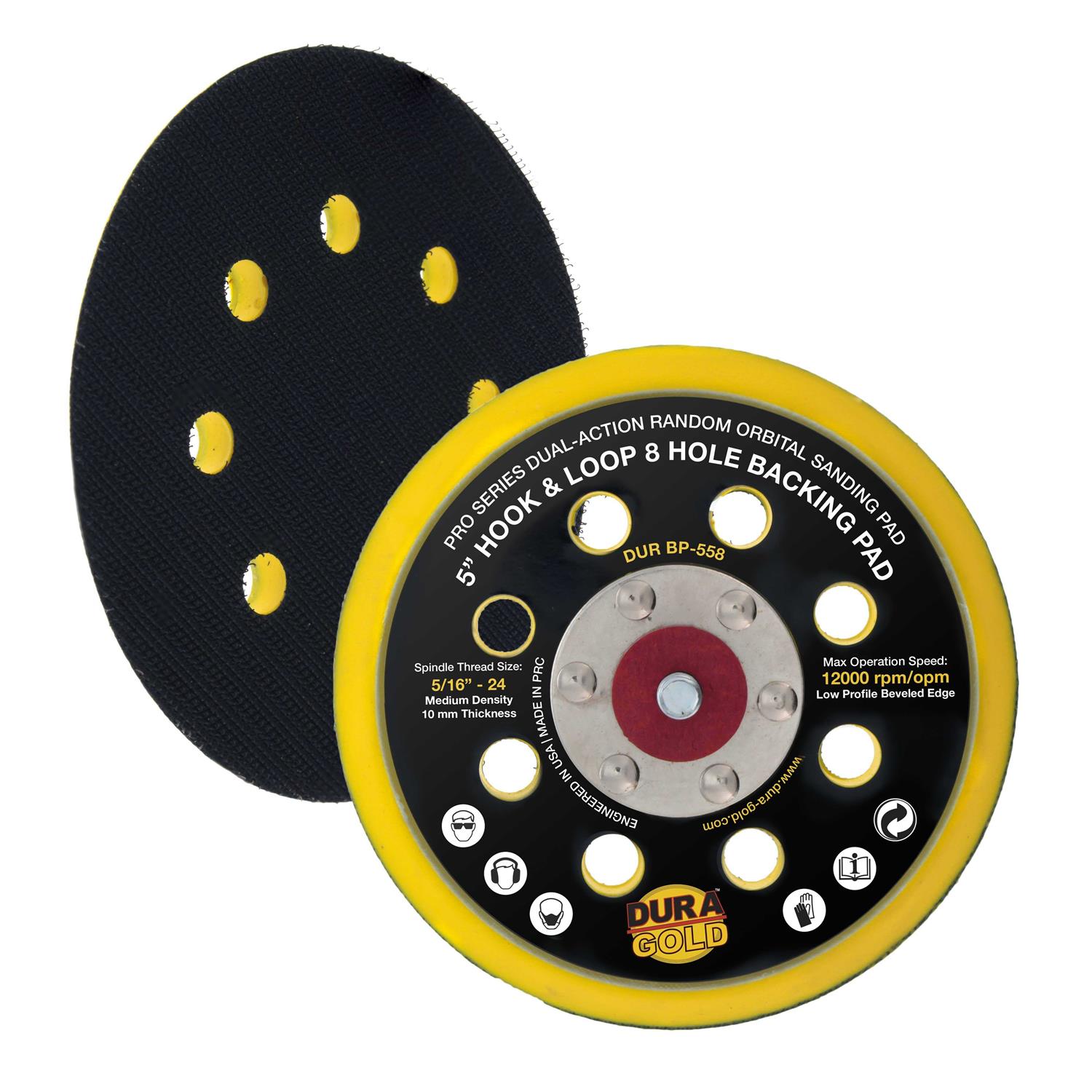 Dura-gold Premium Grit Gold Sanding Discs Hook Loop for DA - Zenithce