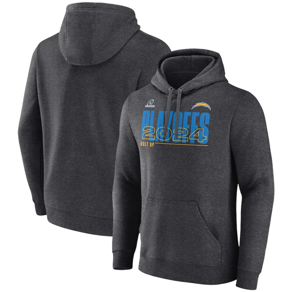 Los Angeles Chargers Gray Performance Pullover Hoodie - Zenithce