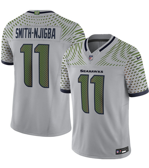 Seattle Seahawks #11 Jaxon Smith-Njigba Gray 2025 F.U.S.E. “Rivalries” Vapor Untouchable Limited Football Stitched Jersey - Zenithce