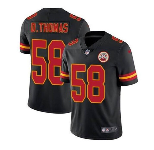 Kansas City Chiefs #58 Derrick Thomas Black Limited Stitched Jersey - Zenithce