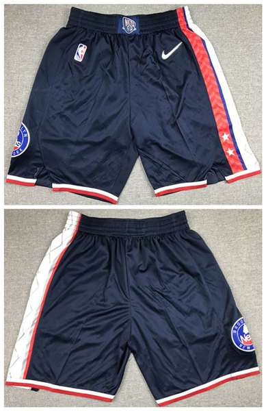 Brooklyn Nets Navy 75th Anniversary City Edition Shorts (Run Small) - Zenithce