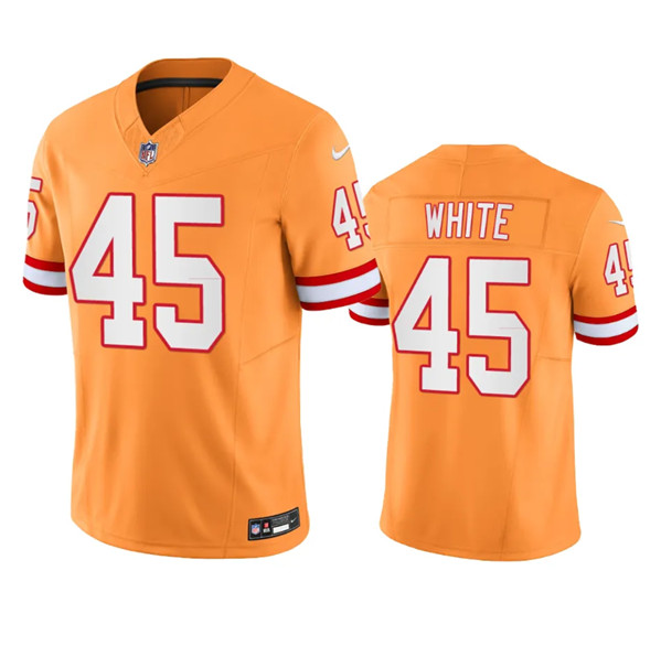 Tampa Bay Buccaneers #45 Devin White Orange 2023 F.U.S.E. Throwback Limited Stitched Jersey - Zenithce
