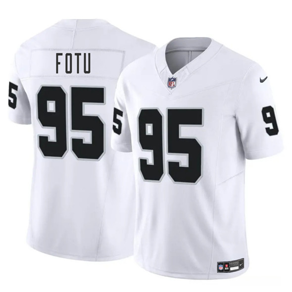 Las Vegas Raiders #95 Leki Fotu White 2025 F.U.S.E. Vapor Stitched Jersey - Zenithce