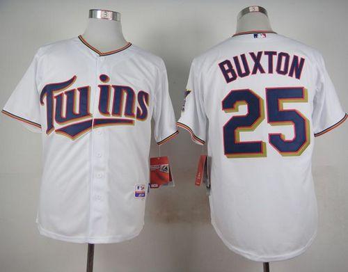 Twins #25 Byron Buxton White Cool Base Stitched Jersey - Zenithce