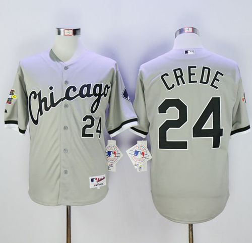 White Sox #24 Joe Crede Grey 2005 World Series Stitched Jersey - Zenithce