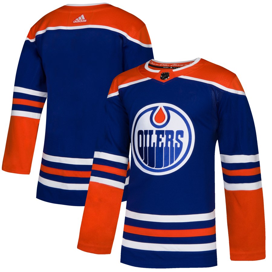 Edmonton Oilers Royal Blue Blank Stitched Jersey - Zenithce
