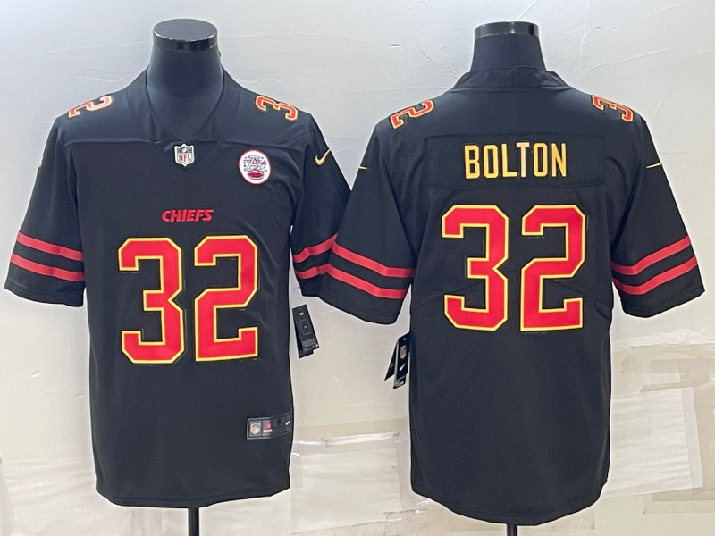Kansas City Chiefs #32 Nick Bolton Black Red Gold Vapor Untouchable Limited Stitched Jersey - Zenithce