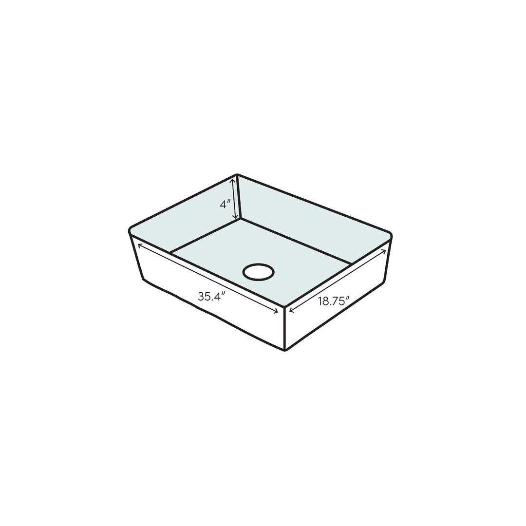 Fresca Allier 16 White Integrated Sink / Countertop FVS8118WH - Zenithce