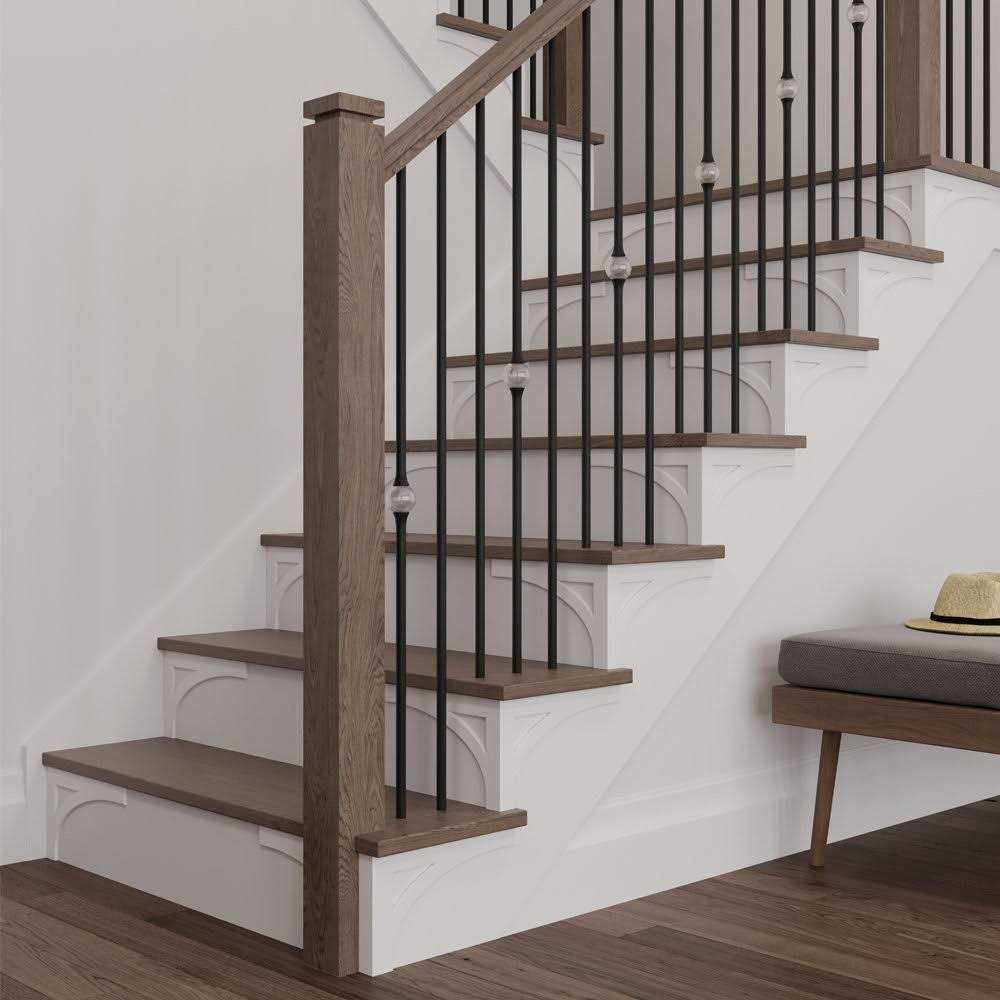 L.J. Smith Stair Systems Embossed Birch Left Hand Stair Bracket OMLCA-54LBIR - Zenithce