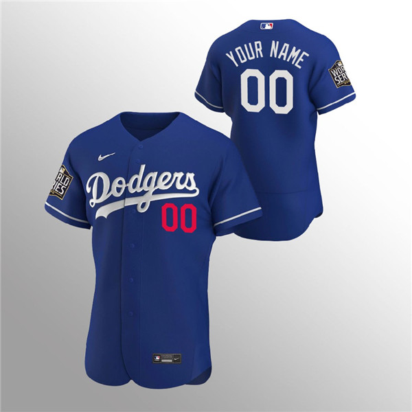 Los Angeles Dodgers Customized Blue 2020 World Series Bound Custom Flex Base Stitched Jersey - Zenithce
