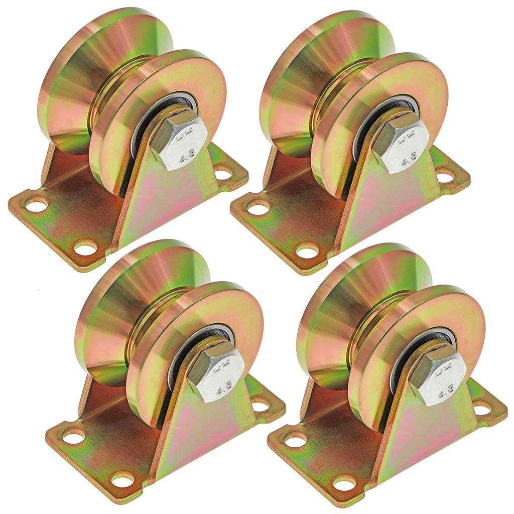 Skelang 2 Spring Loaded Gate Caster Retractable 2-12 Swivel Gate Caster Wheel for Garden Wooden Gate - Zenithce