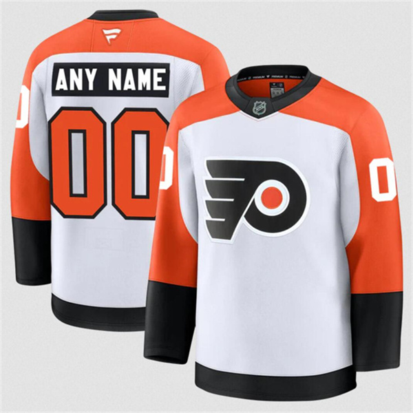 Philadelphia Flyers Custom White 2024-25 Away Stitched Jersey - Zenithce