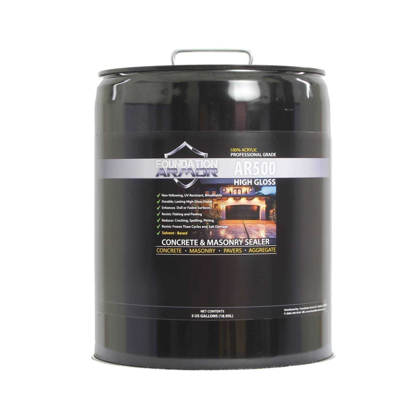 Foundation Armor Armor AR350 Solvent Based Acrylic Wet Look Concrete Sealer and Paver Sealer - Zenithce