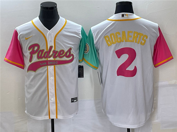 San Diego Padres #2 Xander Bogaerts White City Connect Cool Base Stitched Jersey - Zenithce