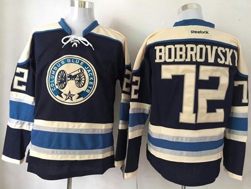 Blue Jackets #72 Sergei Bobrovsky Navy Blue Alternate Stitched Jersey - Zenithce