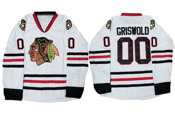Chicago Blackhawks #00 Clark Griswold White Stitched Jersey - Zenithce