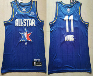 Atlanta Hawks #11 Trae Young Blue Jordan Brand 2020 All-Star Game Swingman Stitched Jersey - Zenithce