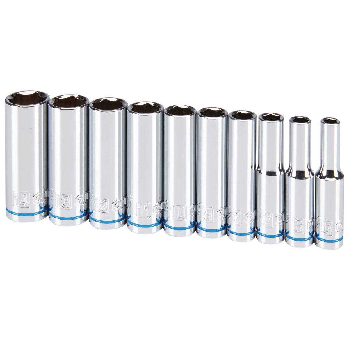 Quinn Drive Chrome Deep Socket Set - Zenithce