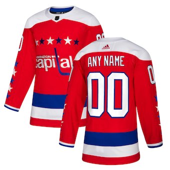 Washington Capitals Red Alternate Authentic Custom Jersey - Zenithce