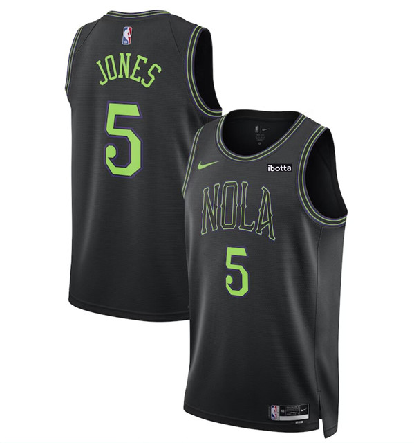 New Orleans Pelicans #5 Herbert Jones Black 2023-24 City Edition Stitched Jersey - Zenithce