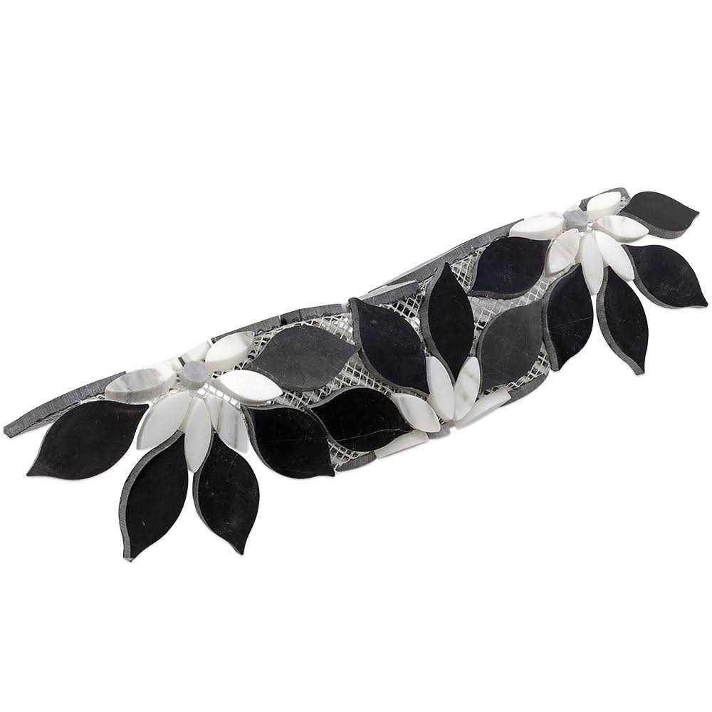 Ivy Hill Tile Thistle 12.4 in. x 14.13 in. Polished Marble Mosaic Tile - Zenithce