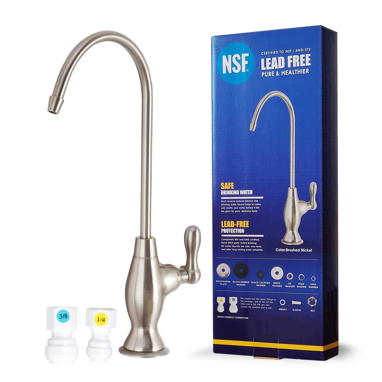 Water Filter Tec Air Gap 3 Line Water Filtration Reverse Osmosis Faucet Lead-Free - Zenithce