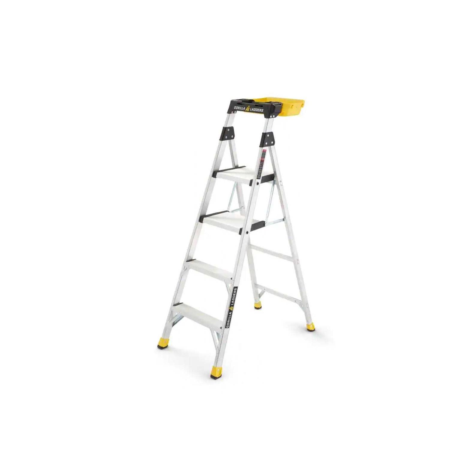 Gorilla Ladders 47.25 in. x 12 in. x 20 in. Aluminum Slim-Fold Work Platform - Zenithce